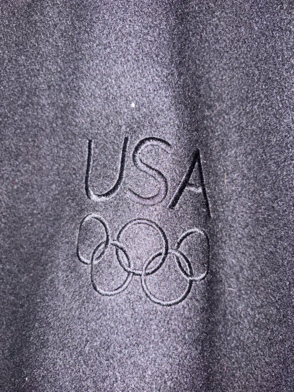 ROOTS men's black varsity jacket USA olympics leather wool vintage - Picture 3 of 10